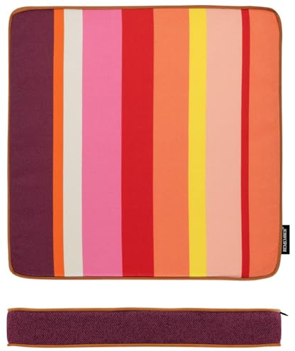 Remember Sitzkissen Elba, B 40 x T 40 x H 5 cm, Polyester – Weiches Sitzkissen für Stuhl oder Bank, dekoratives Wohnkissen für Küche, Balkon oder Terrasse (Marrakesch)