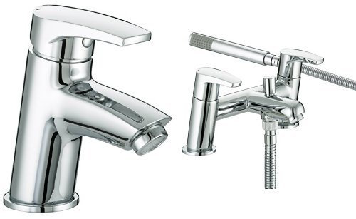 Bristan OR BAS C Orta Basin Mixer with Clicker Waste with Bristan OR BSM C Orta Bath Shower Mixer