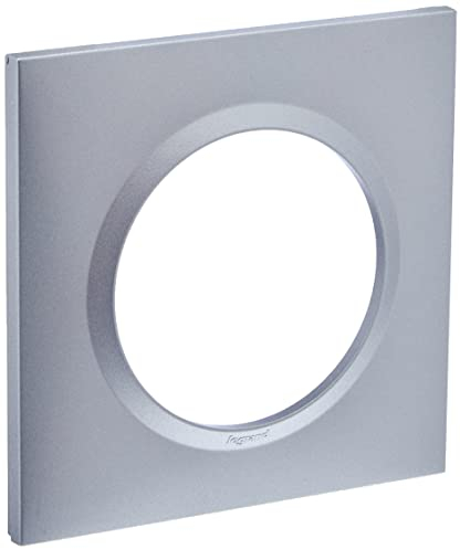 LEGRAND - Plaque dooxie Carrée - Plaque de Finition pour Prises et Interrupteurs dooxie - Fabriqué En France - 1 Poste - Aluminium Mat