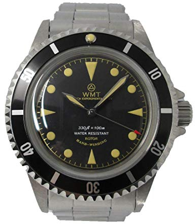 Walter Mitt Royal Marine Automatik Edelstahl Schwarz Vintage Taucher Unisex Uhr