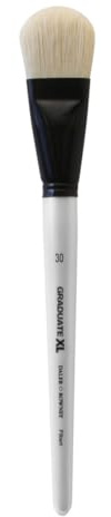 Daler-Rowney Graduate XL Oil Brush, Natural Hog Bristle, Long Handle, Filbert, 30