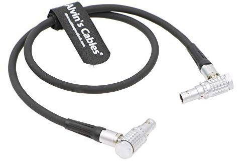 Alvin's Cables Teradek Bond ARRI Alexa Camera Power Cable 2 Pin Male Right Angle to 2 Pin