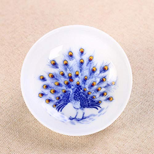 YEZINB Juego de té Kung Fu Taza de té Taza de té de cerámica Pintada a Mano Puer Oolong Utensilios para Beber en el hogar, O