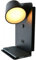 Barcelona LED - Applique murale LED en aluminium, noir, avec base de charge USB, spot orientable de 6 W, blanc chaud, 2 700 K et interrupteur pour chambre à coucher, tête de lit, salon