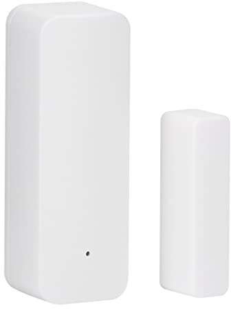 Smart WiFi Sensore per Porte e finestre, Rivelatore Magnetico per Porte domestiche Senza Fili Controllo vocale Allarme di Sicurezza per Home e, Bianco (Senza Batteria)