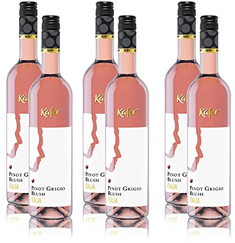 Käfer Pinot Grigio Blush DOC Roséwein, trocken, sortenreines Weinpaket (6x0,75l)
