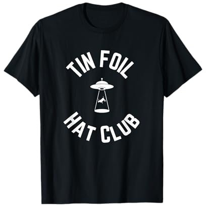Hut Club aus Zinnfolie mit UFO-Kuh-Abduktion T-Shirt