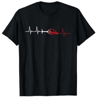 Herzschlag Mit Weinglas Rotwein Wein T-Shirt
