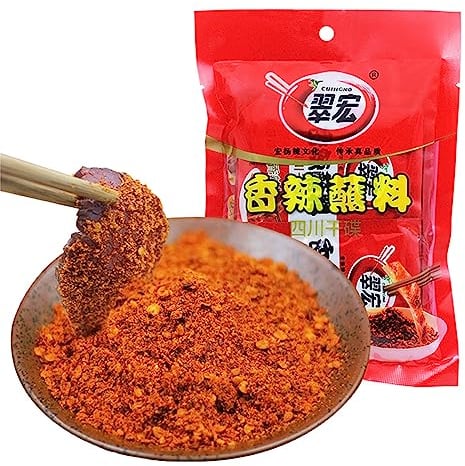 Chinese chili dipping powder 100g, szechuan HotPot,BBQ Dipping material red chilli Spicy seasoning form Sichuan, China