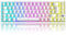 LexonElec Wried 60% Mechanical Gaming Keyboard, RGB Backlit Ultra-Compact TKL, Red Switch 68 Key Type-C Cable Water-Resistant for PC Mac Gamer (White)