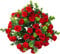 SHUOTAO Künstliche Blumen Gefälschte Seidenrose für Dekoration, 33 Köpfe, kleine Rosen, blühender Kunstblumenstrauß mit Stiel für DIY-Vase, Zuhause, Hochzeit, Party, 3 Stück, Rot
