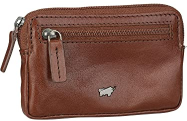 BRAUN BÜFFEL RFID Schlüsseletui aus echtem Leder Country - Schlüsseltasche mit Reißverschluss - Braun
