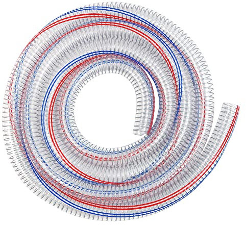 3m ZONADAH Diameter Ø 25mm, Thickness 4mm, Extra Thick, Transparent PVC Steel Wire Helix Flexible Hose for Oil Pump, Used for air, Water, Hydraulic Systems, Conditional Oil and Chemical Resistance