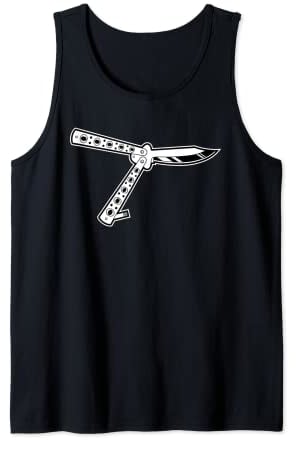 Knife butterfly Knifes Balisong Flipping Butterfly Knife Tank Top