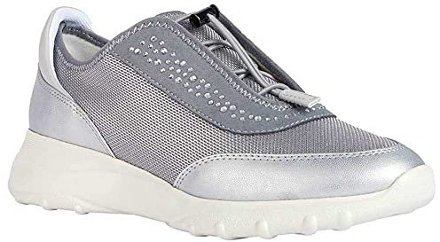Geox D Alleniee, Zapatillas Mujer, Lt Grey Silver, 37 EU