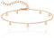 RWQIAN Bracelet de Cheville Réglable en Acier Inoxydable pour Femme - Imperméable, Longueur de Chaîne 20 cm + 4 cm, Or Rose