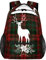 Elch und Blumen Illustration Rucksack Leicht Wasserdicht Reiserucksack Tier Elch Stilvoller Rucksack für Männer Frauen, multi, S