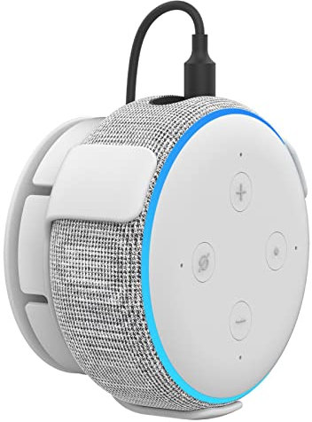 Generic Wall Mount Holder Stand for Echo Dot 3rd Gen, with Built-in Cable Management, Space-Saving Accessories, Dot Holder with no Loss Sound, Compact Safety Built-in Cord Management