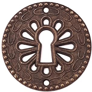cyclingcolors Schloss mit Schlssel - Antik mbel beschlag schlsselschild fr Mbelschlssel mit Euro-Sperre - Rundes Schlossbeschlag, 40 mm, Golden Brown, Einfach zu installieren