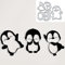 Metall-Stanzschablonen, Motiv: Pinguine, niedliche Pinguine, Stanzschablonen, DIY, Scrapbooking, Karten, dekorative Prägepapier-Stanzformen für Alben, Karten, Scrapbooking, 3 Stück