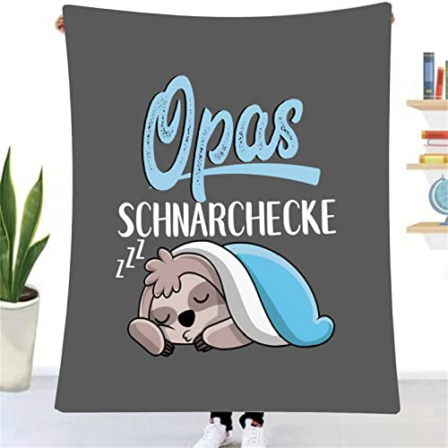 ZUCZUG Vatertagsgeschenk für Opa zum Geburtstag Vatertag, Kuscheldecke Flauschige Personalisierte Geschenke Faultier Decke An Meinen Opa, Super Weiche Flanelldecke Wohndecke für Sofa