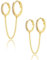 Ohrringe Gold Hängend Creolen Gold Set (8mm/10mm)| Klein Dangle Ohrringe mit Zirkonia Silber Ohrhänger Schmuck Geschenke für Damen Frauen Mädchen
