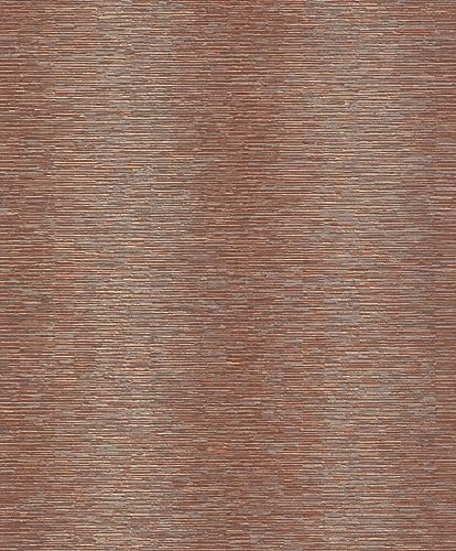 Vliestapete Streifen Textil Optik Rot Grau Kupfer Metallic A61903