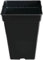 GROWMANIA Lot de 10 pots carrés pour plantes noirs 14 l – Dix pots en plastique pour fleurs 28 x 28 x 28,5 cm – Base 20 x 20 cm