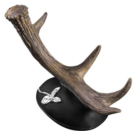 Weinflaschenhalter aus Geweih, Weinregal aus Hirschhorn, Weinregal in Form eines Hirschhorns aus Kunstharz, Rustikaler Weinhalter, geneigtes Geweih- für Bar, Weinflasche, Tisch