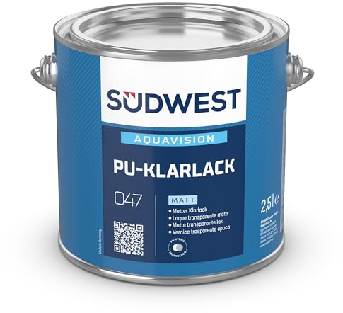 Südwest Aqua PU-Klarlack matt 750 ml - transparenter, matter Schutzlack mit Spielzeugnorm EN 71-3