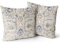 Snylcce Boho Floral Wurf Kissenbezug 45x45 cm Set von 2 Böhmische Vintage Blumen Kissenbezüge Samt Doppelseitiger Druck Dekorative Kissenbezüge für Wohnzimmer Schlafzimmer Sofa Home Decor (Elfenbein)