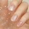 DANNI & TONI Halb ausgehärtete Gel Nagelfolien (Shooting Stars) klar transparent Stern Katzenauge Glänzend Nagelset uv Gel Nagelfolie Nageldesign Nagelfolie Selbstklebend Wraps 28 Aufkleber