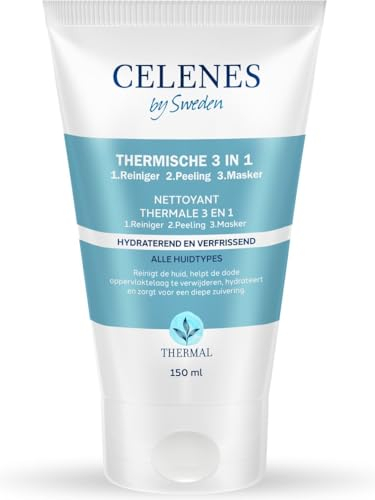 Celenes by Sweden Thermisches 3-in-1 Peeling-Maske - Reiniger, Peeling, Maske für alle Hauttypen - Ohne Parabene und Alkohol, vegan, 150ml