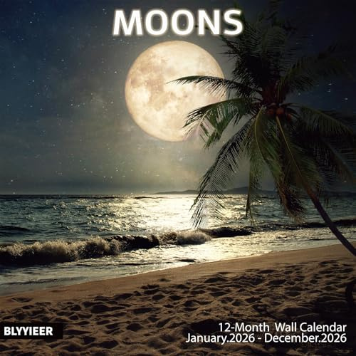 2025 Wandkalender, Mond-Wandkalender, Monatskalender 2025, schönes Luna-Bild, dickes Hochglanzpapier, Organisieren und Planen