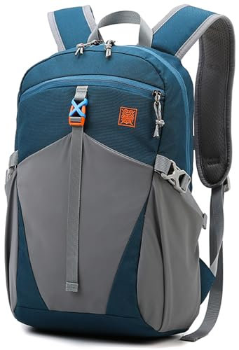 Outplea 12L Wanderrucksack Klein Leichter, Kleiner Rucksack Lässig Herren Damen, Mini Daypacks für Wandern Radfahren Outdoor Schule, Blau