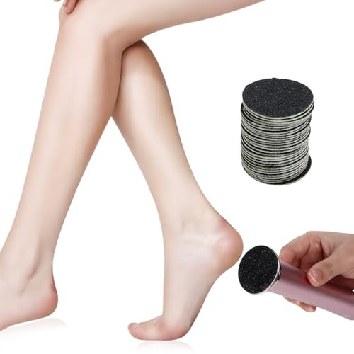 60 Pcs Foot File Replacement Pads Sandpaper Discs for Electric Callus Remover Tool,Electronic Hard Skin Remover Machine Replaceable Sandpaper Discs