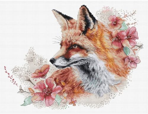 Kreuzstich Stickpackung Der schlaue Fuchs, Zählmuster, 30x22cm