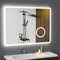 GIMBELEN Spiegel mit Beleuchtung 80 x 60 cm – 3-Fach Vergrößerung, 3 Lichtfarben,Dimmbar, Antibeschlag, Rasiersteckdose, Speicherfunktion, IP44 Wasserdicht, Horizontal/Vertikal