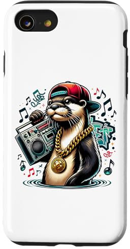 Hülle für iPhone SE (2020) / 7 / 8 Cooler Otter Mit Boombox Musik