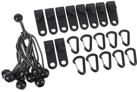 Syrisora Tarp -Klemmen Set Tarp Clips Set, 10 Set Outdoor -Zeltclips Set, Windschutzzeltbefestigungsmittel Clips Tarp Clamps Elastic Seilplastikschnalle Set für Camping -Wandern