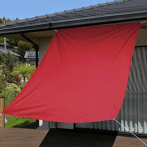 Balkonabdeckung, 80 x 200 cm, rot, winddicht, Sichtschutzzaun für Garten, Terrasse, Hinterhof, Veranda