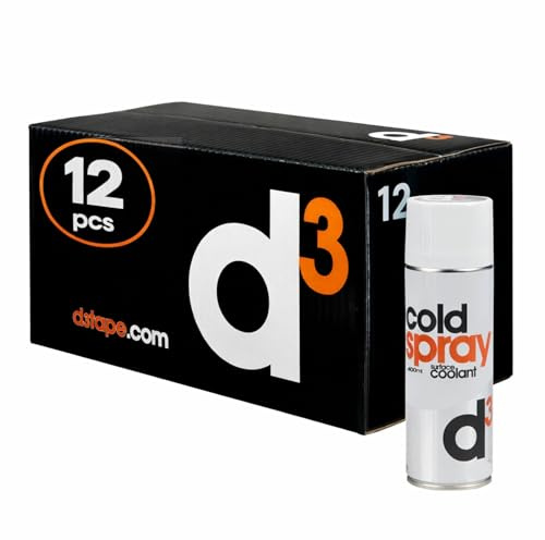 d3 [Spray Froid 400 ml] Spray réfrigérant pour contusions, entorses, coups et douleurs musculaires | Soulagement rapide | Usage externe | Premiers secours sportifs | Aérosol sous pression (12 aérosol)