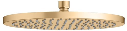 KEUCO Kopfbrause, rund, 250 mm, mit Antikalk-System, 59886250201, Farbe: Messing gebürstet