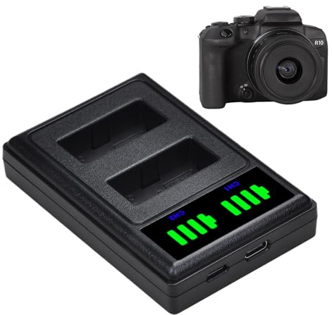 Digital Camera Battery Charger,Charge Adapter - Camcorder Charging Replacement, Portable, Led Display For Women, Men, Backpacks