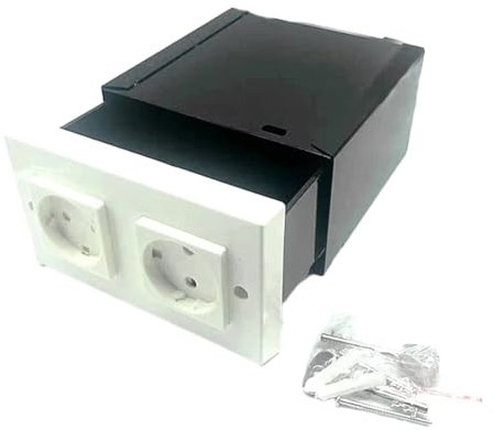rieder Cassaforte da Muro con Doppia Spina, Presa Standard, Imitazione, Scatola di Sicurezza Nascosta