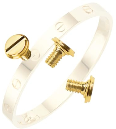 Flat Screws Replacement for Cartier Love Bracelet Screws 4.1mm 3 PCS (Gold)