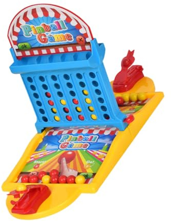 PERSELOSO Kleiner Basketball Flipperspiel und Vier Gewinnt Desktop Spiel aus Schadstofffreiem Material für Fingerfertigkeit und Freizeitspaß Zufällige Farbe Zufällige Farbe