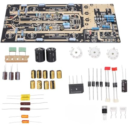 Kelawoly Phono Amplifier Board, MM Turntable Amplifier Kit with 3 Electronic Tube Sockets for High End HiFi Speaker Enthusiasts