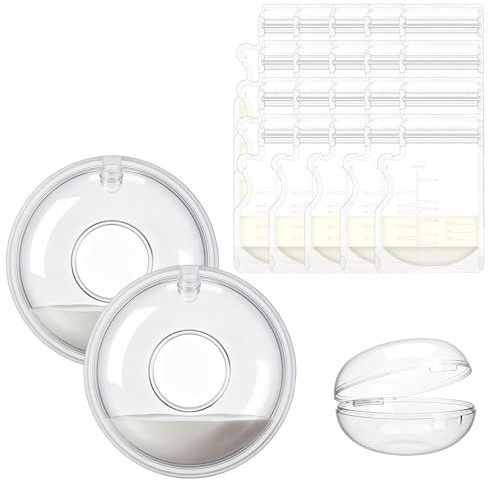 HAGOT 60ml Coquilles d'Allaitement en Silicone Souple – Collecteur de Lait Maternel Réutilisable, Lot de 2 – Coquillage Discret Anti-Fuite, Sans BPA