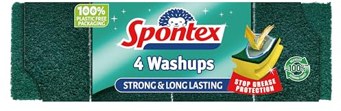 Spontex Washups General Purpose Sponge Scourers 4 in Each - 10 Pack